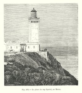 De vuurtoren van Kaap Spartel, Marokko door European School