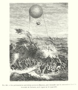 De Oostenrijkse parlementariërs verlaten Mainz om te vragen dat commandant Coutella uit de luchtballon stapt, waar hij zijn leven riskeert door European School