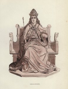 Lodewijk de Beier (gekleurde gravure) door European School