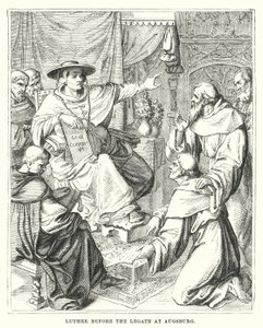 Luther voor de legaat in Augsburg