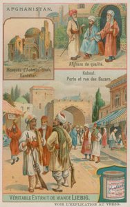 Mausoleum van Ahmad Shah Durrani in Kandahar, rijke Afghanen en een uitzicht op de poort en bazaars van Kabul