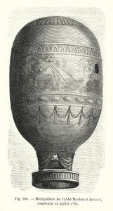 Montgolfière van abt Miollan en Janinet, gebouwd in juli 1785