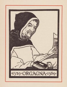 Orcagna, Italiaanse middeleeuwse kunstenaar en architect (litho)
