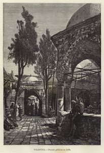 Palestina, Openbare fontein in Jaffa door European School