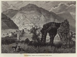 Palestina, Berg van de Verzoeking, vanaf Jericho
