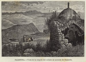 Palestina, Uitzicht vanaf de top van de heuvel ten noordwesten van Nazareth