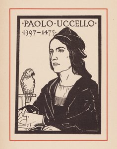 Paolo Uccello, Italiaanse middeleeuwse kunstenaar en wiskundige (litho) door European School