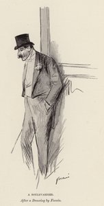 Parijs: Een Boulevardier (gravure)