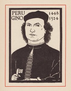 Pietro Perugino, Italiaanse renaissancekunstenaar (litho) door European School
