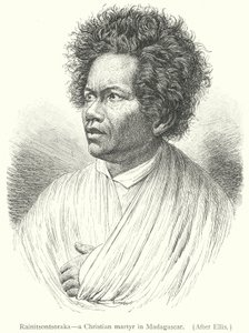 Rainitsontsoraka, een christelijke martelaar in Madagaskar (gravure) door European School