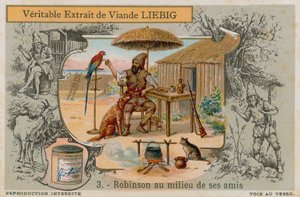 Robinson Crusoe met al zijn vrienden