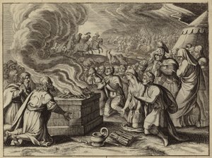 Samuel en de Israëlieten belijden hun zonden aan God in Mizpa voordat ze de Filistijnen verslaan