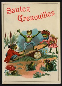 Spring kikkers (kleur litho)
