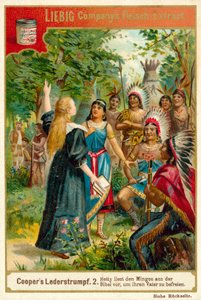 Scène uit Deerslayer, door James Fenimore Cooper