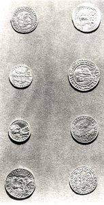 Selectie van 8 munten (metaal)