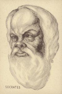 Socrates (c469 BC-399 BC), Oudgrieks filosoof (litho) door European School