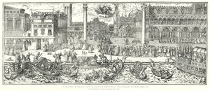 San Marcoplein, de Doge staat op het punt te vertrekken voor de ceremonie van de huwelijksvoltrekking met de zee door European School