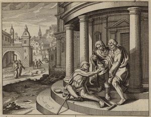 Sint Petrus geneest een lamme bedelaar in de naam van Jezus Christus door European School