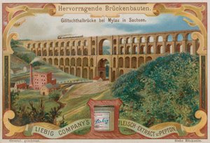 Goltzsch Viaduct Spoorbrug, Mylau, Duitsland