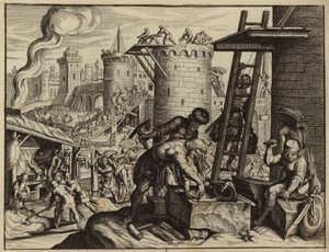 De Joden herbouwen de muren van Jeruzalem door European School