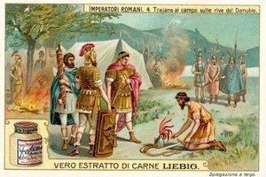 De Romeinse keizer Trajanus gekampeerd aan de oevers van de Donau door European School