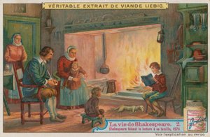 De jonge Shakespeare leest voor aan zijn familie, 1574