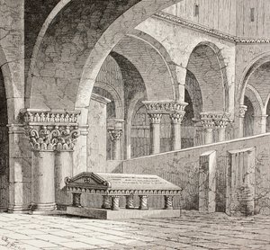 Graf van Godfried van Bouillon in de Heilig Grafkerk, Jeruzalem, ca. 1880