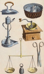 Gereedschap dat thuis wordt gebruikt (kleurenlitho)
