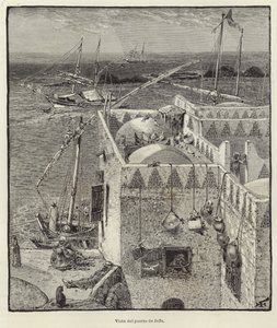 Uitzicht op de haven van Jaffa door European School