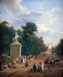 De ingang van de Champs-Élysées, ca. 1804-1836 door Eustache Francois Duval