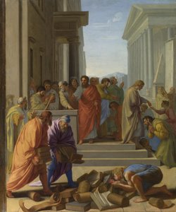 Sint Paulus predikend in Efeze door Eustache Le Sueur