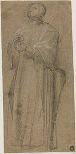 Studie voor priester met staf
