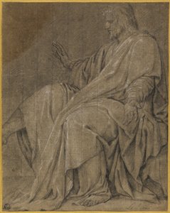Studie voor Sint Louis geneest de zieken door Eustache Le Sueur