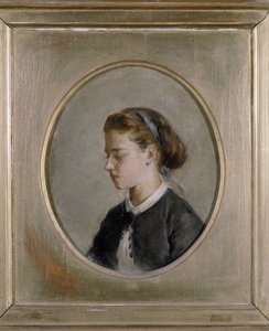 Portret van een vrouw door Eva Gonzalès