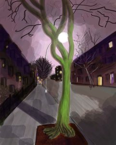 11th Street At Night, Brooklyn (digitale kunst)