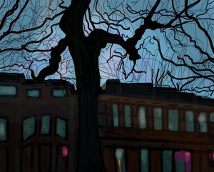 7Th Street bij zonsondergang door Evan Sklar