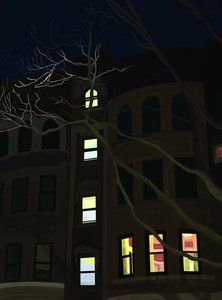 8Th Avenue bij nacht (digitale kunst)