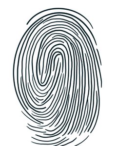 Tekening van een vingerafdruk Brooklyn (digitale kunst)
