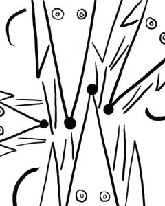 Vier Daschunds, ca 2020-24 (digitale kunst) door Evan Sklar
