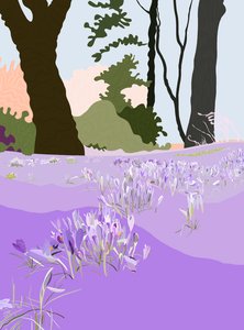 Lentekrokus (digitale kunst)
