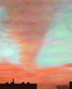 Uitzicht over Brooklyn (digitale kunst) door Evan Sklar