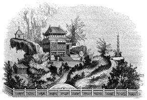 Chinese zomervilla, 1847 door Evans