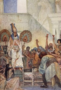 Osiris verleid in de kist, illustratie uit 
