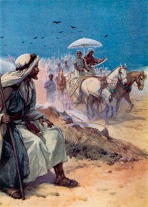 Philip en de Afrikaan (kleur litho) door Evelyn Stuart Hardy
