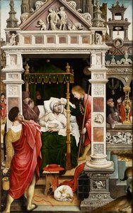 Scène uit het leven van Sint Rochus, 1517 door Everaert Orley