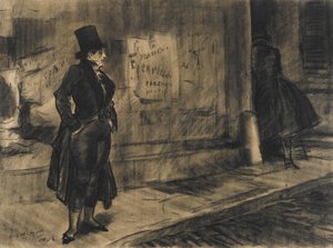Frederique volgt haar man door Everett Shinn