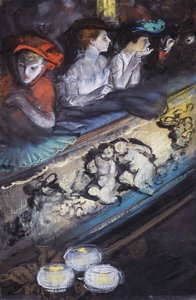 In de Loge door Everett Shinn