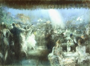 Dakterras Café door Everett Shinn