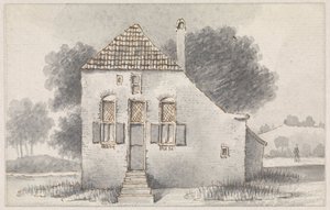 Huis te Zoelmond, in de Betuwe, frontaal gezien door Evert Doublet