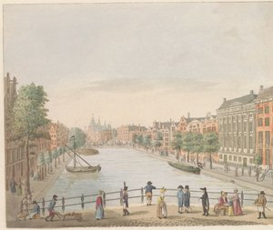 Kloveniersburgwal te Amsterdam, ca. 1810-1813 door Evert Maaskamp